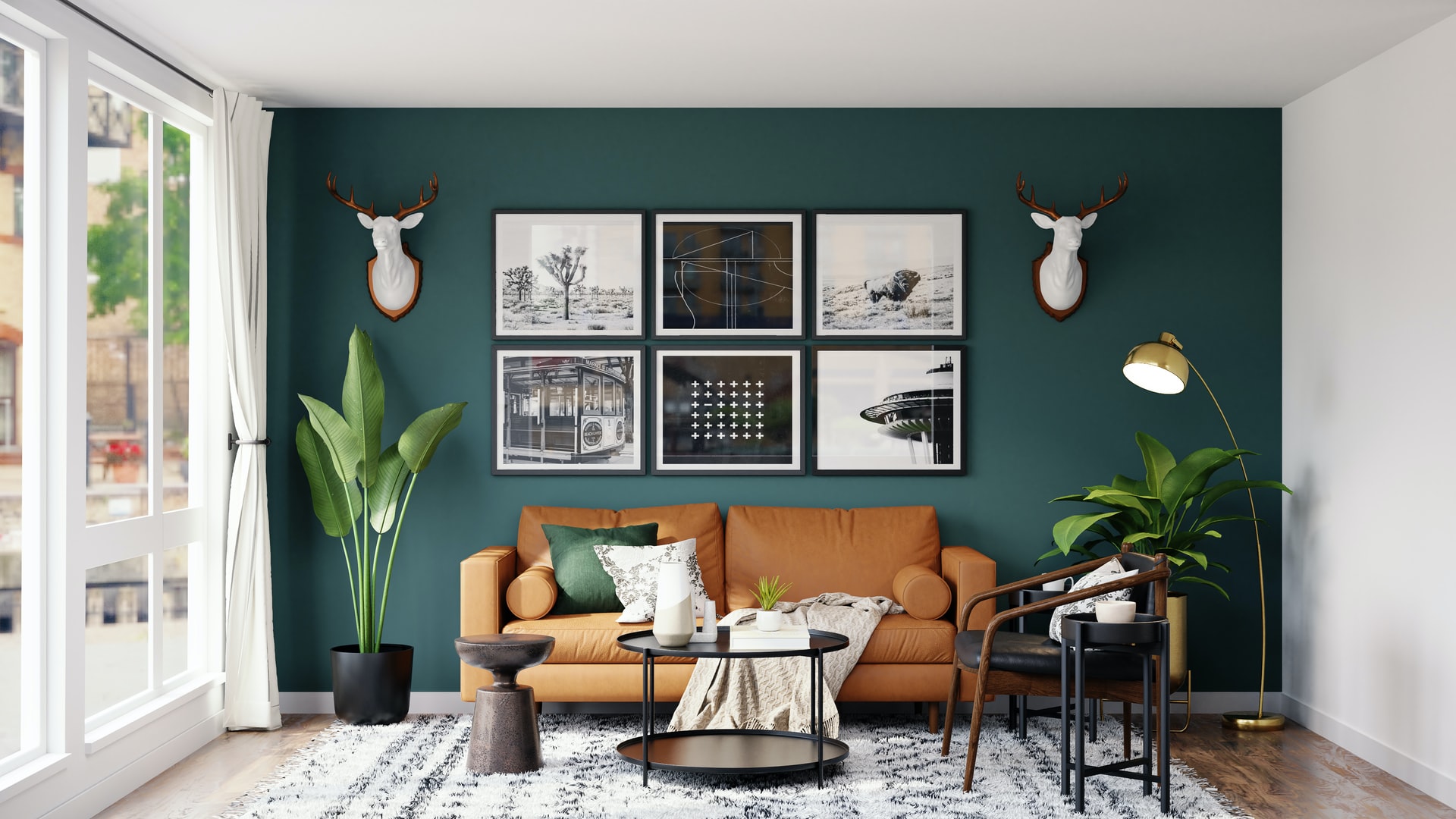 Interior with green wall